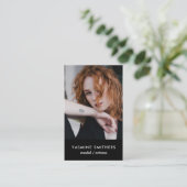 Schauspieler Model Singer Dancer SOCIAL ICON Black Visitenkarte (Stehend Vorderseite)