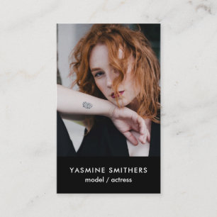Schauspieler Model Singer Dancer SOCIAL ICON Black Visitenkarte