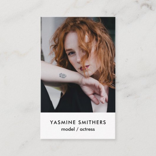 Schauspieler Model Singer Dancer SOCIAL ICON Foto Visitenkarte (Vorderseite)