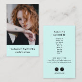 Schauspieler Model Singer Dancer SOCIAL Minze Gree Visitenkarte (Vorne/Hinten)