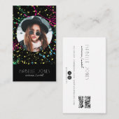 Schauspieler Model Singer DJ Foto QR Code Social M Visitenkarte (Vorne/Hinten)