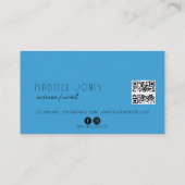 Schauspieler Model Singer DJ Foto QR Code Social M Visitenkarte (Rückseite)