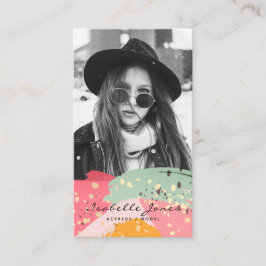 Schauspieler Model Singer Stylish Foto Business Ca Visitenkarte