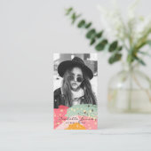 Schauspieler Model Singer Stylish Foto Business Ca Visitenkarte (Stehend Vorderseite)