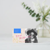 Schauspieler Model Singer Stylish Foto Business Ca Visitenkarte (Stehend Vorderseite)