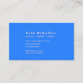 Schauspieler Model Singer Stylish Foto Business Ca Visitenkarte (Rückseite)