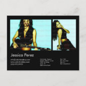 Schauspieler/Modell 2 Schwarze Kopfschusskarte Postkarte (Vorderseite)