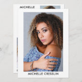 Schauspieler Modell 3 Foto Zurück Comp Zed Card 5. Einladung (Vorne/Hinten)