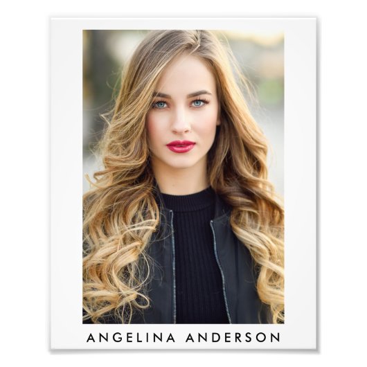 Schauspieler Modell 8 x 10 Foto Portfolio Print (Vorne)