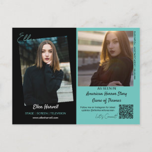 Schauspieler Modell Composite 3 Foto Promo-Karte P Postkarte