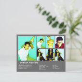 Schauspieler/Modell Dunkelgraue Kopfschusskarte Postkarte (Stehend Vorderseite)