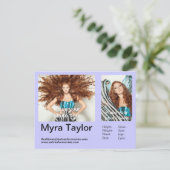 Schauspieler/Modell-Headshot-Postkarte Postkarte (Stehend Vorderseite)