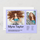 Schauspieler/Modell-Headshot-Postkarte Postkarte (Vorne/Hinten)