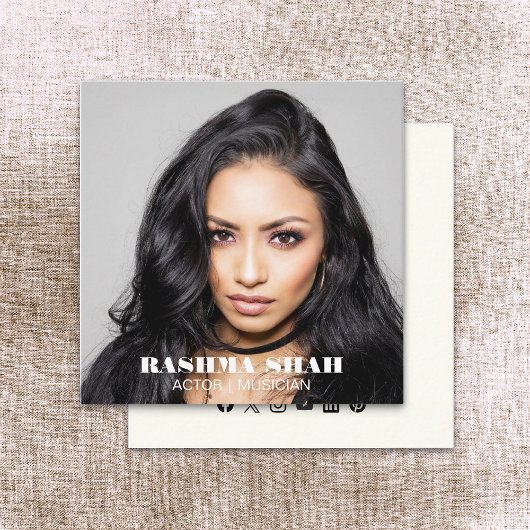 Schauspieler Musician Entertainment Berufliches Fo Quadratische Visitenkarte