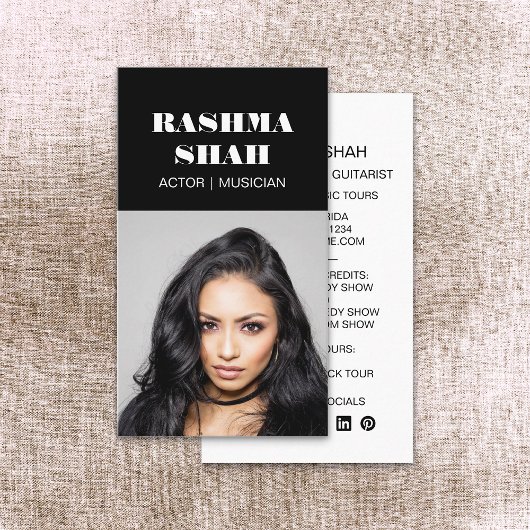 Schauspieler Musician Entertainment Berufliches Fo Visitenkarte