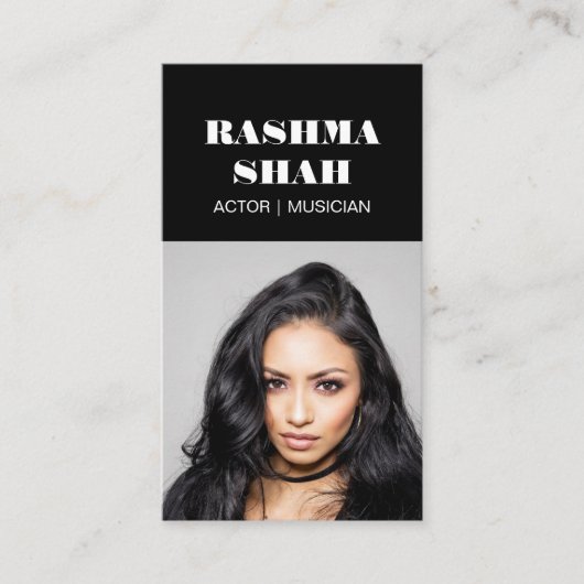 Schauspieler Musician Entertainment Berufliches Fo Visitenkarte (Vorderseite)