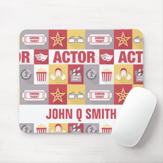 Schauspieler Piktogramm ・ Custom Mousepad (Mit Mouse)