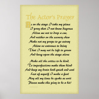 Schauspieler-Plakat Poster