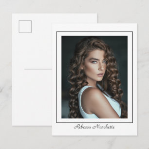 Schauspieler Promo-Foto-Postkarte mit Rahmen Postkarte