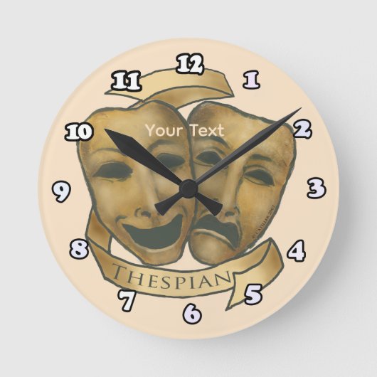 Schauspieler  runde wanduhr (Vorderseite)
