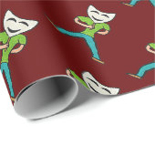 Schauspieler Schauspiel mit Maske Geschenkpapier (Rolleneckpunkt)