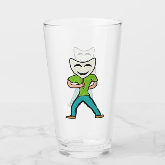 Schauspieler Schauspiel mit Maske Glas (Vorderseite)