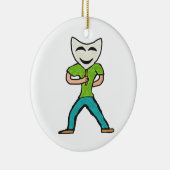 Schauspieler Schauspiel mit Maske Keramik Ornament (Rechts)