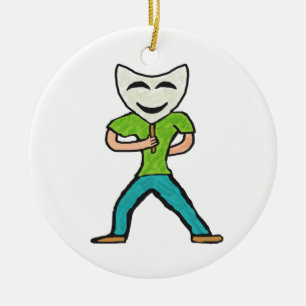 Schauspieler Schauspiel mit Maske Keramik Ornament