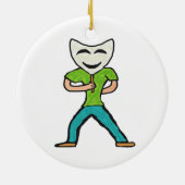 Schauspieler Schauspiel mit Maske Keramik Ornament (Hinten)