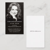 Schauspieler Singer Black & White Vertikal Foto Visitenkarte (Vorne/Hinten)