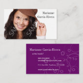 Schauspieler Subtle Floral Headshot Visitenkarte (Vorne/Hinten)