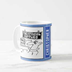 Schauspieler & Theaterbedarf Cartoon. Kaffeetasse