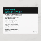 Schauspieler-Triple-Headshot-Stationen Postkarte (Rückseite)