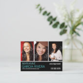 Schauspieler-Triple-Headshot-Stationen Visitenkarte (Stehend Vorderseite)