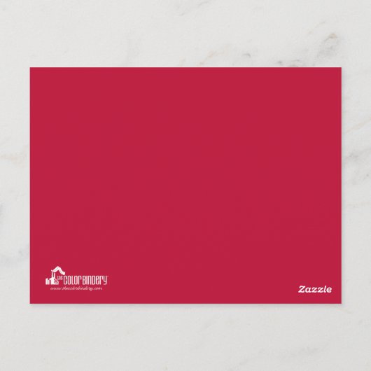 Schauspieler und Model Red Headshot Comp Postkarte (Rückseite)