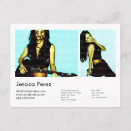 Schauspieler und Modell 2 Shot Headshot Comp Postkarte