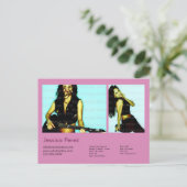 Schauspieler und Modell 2 Shot Pink Headshot Comp Postkarte (Stehend Vorderseite)