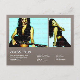 Schauspieler und Modell 2 Shot Warm Gray Headshot  Postkarte