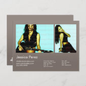 Schauspieler und Modell 2 Shot Warm Gray Headshot Postkarte (Vorne/Hinten)