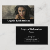 Schauspieler und Modelle Moderne Minimalistisch Visitenkarte (Vorne/Hinten)