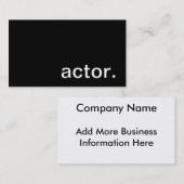 Schauspieler-Visitenkarte Visitenkarte (Vorne/Hinten)