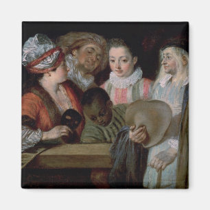 Schauspieler vom Theater Francais, c.1714-15 Magnet