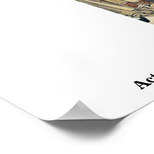 Schauspieler vor dem Theater von Isoda, Koryusai Poster (Ecke)