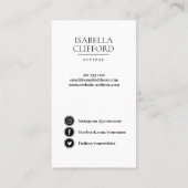 Schauspieler-vorbildlicher Tänzer-nahe hohe Visitenkarte (Rückseite)