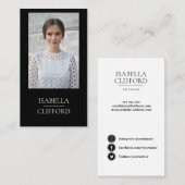 Schauspieler-vorbildlicher Tänzer-Schwarz-weiße Visitenkarte (Vorne/Hinten)