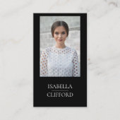 Schauspieler-vorbildlicher Tänzer-Schwarz-weiße Visitenkarte (Vorderseite)