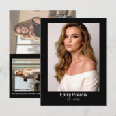 Schauspieler-Werbekarte | 3-Foto-Composite-Postkar Postkarte (Vorne/Hinten)