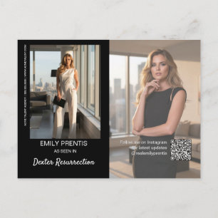 Schauspieler-Werbekarte   3-Foto-Composite-Postkar Postkarte