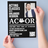 Schauspieler, Werbung für Schauspielkurse Flyer (Hand)