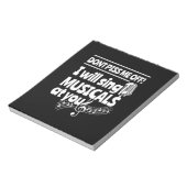 Schauspieler werden Musicals auf Sie singen Notizblock (Rotiert)